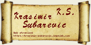 Krasimir Šubarević vizit kartica